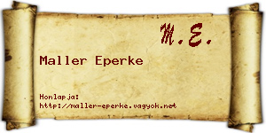 Maller Eperke névjegykártya